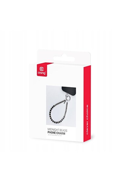 Crong Breloc de telefon tip bijuterie cu mărgele + Adaptor pentru husă