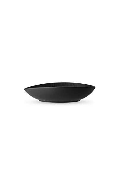 NO BRAND Bol oval negru Wilmax 25x16,5x6 cm porțelan mat cu imitație de piatră