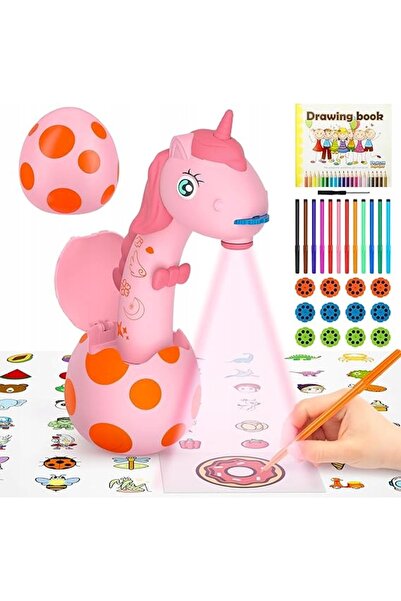 NO BRAND PROIECTOR DE DESENE CU UNICORN, 96 DE MODELE, CADOU PENTRU COPII, MO...
