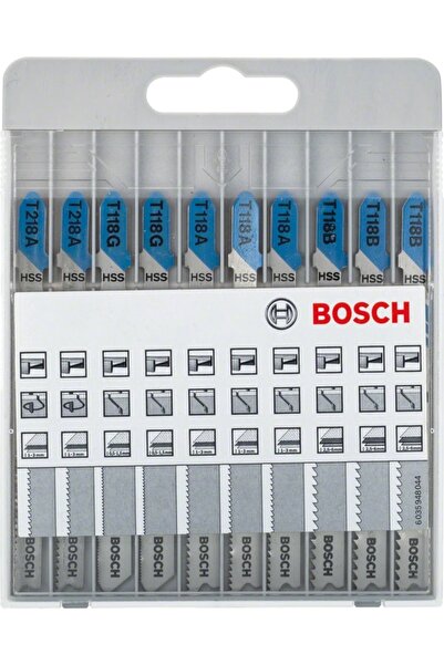 Bosch Set de lame de ferăstrău, 10 bucăți, tip T