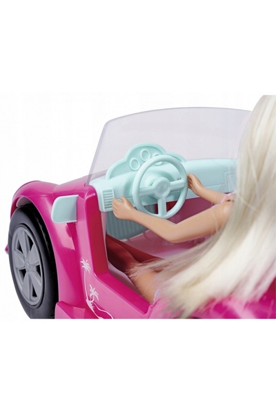 Simba Păpușa Steffi LOE + Mașinuță pentru păpușă Cabriolet Roz