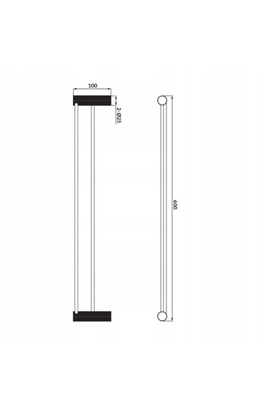 Cersanit Suport dublu pentru prosoape cupru periat L60CM Colecția Zen