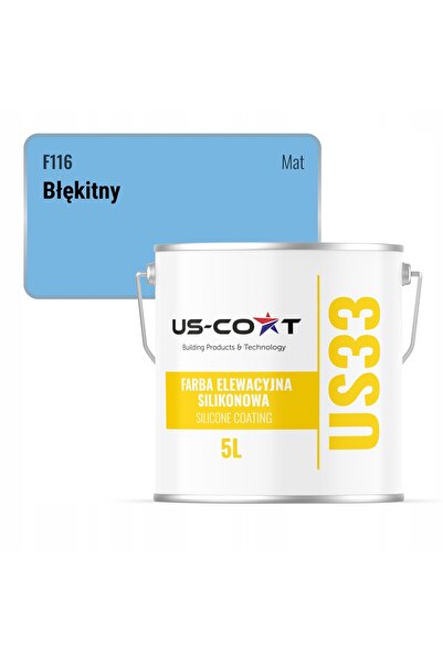 NO BRAND Vopsea siliconică pentru exterior, albastru F116 UV, 5L, Producător