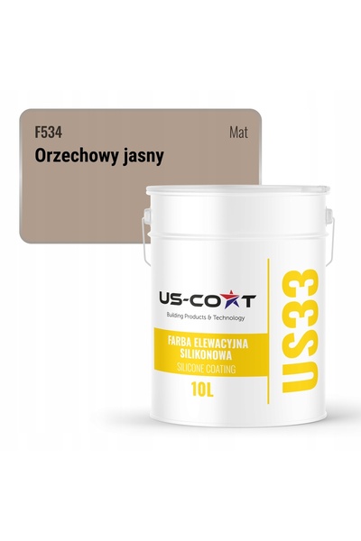 NO BRAND Vopsea siliconică pentru fațade 10L NUT BRIGHT F534 ELEWACYJNA