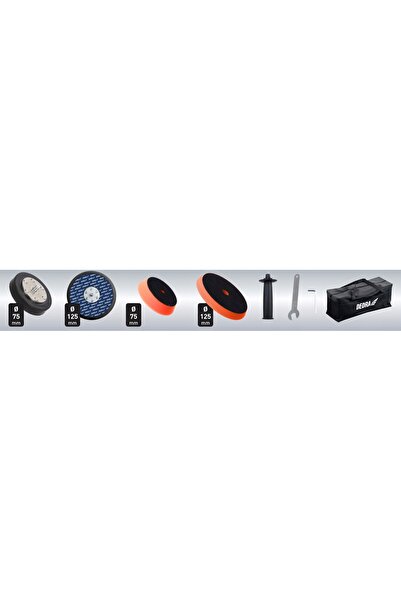dedra Mașină de lustruit auto cu acțiune dublă, 2 paduri de 75mm și 125mm
