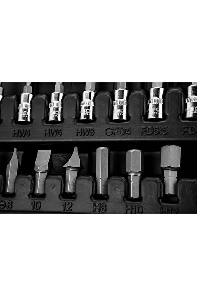 NEO Tools Chei NEO 94 el. 1/4 1/2 Valiză cu accesorii + Chei plate și inelare...