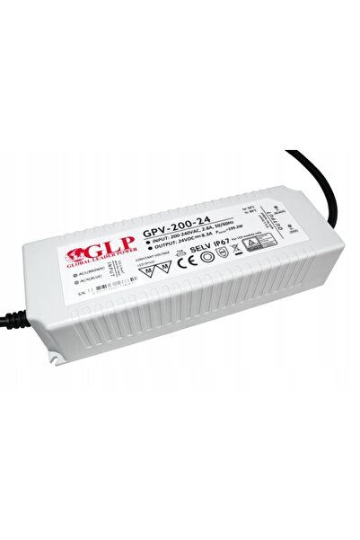 NO BRAND Sursă de alimentare impermeabilă 24V 200W 8A pentru bandă LED IP67