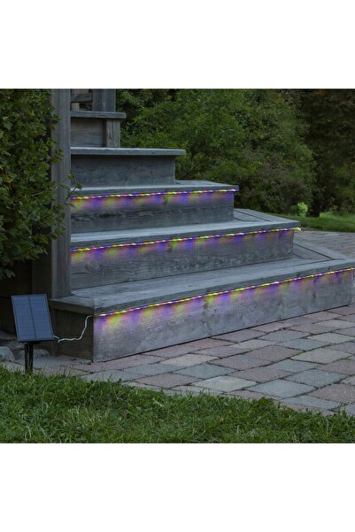 NO BRAND Kit solar LED RGB 10m 100W colorat IP65 etanș cu telecomandă