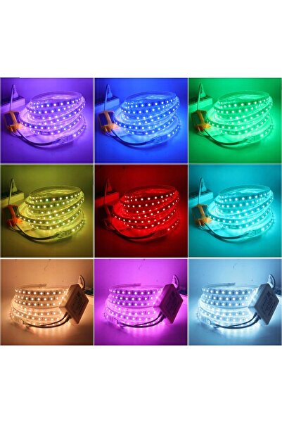 NO BRAND 5050 Kit bandă LED impermeabilă RGB 60 LED-uri/m 35m PILOT 230V IP67