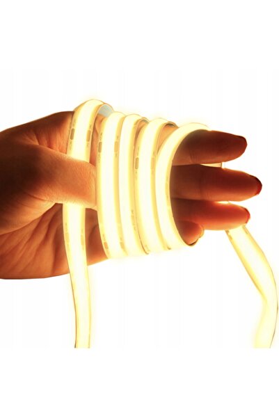 NO BRAND Bandă LED Neon COB 12V 11W/m 8mm 480 diode 2700K AMBER foarte CALDĂ ...