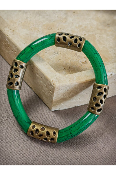 Dore Collection Bamboo Model Acrylic Resin Tube Cut Bronze Metal Detailed Uni...