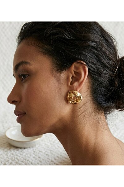 DAZLİNGACCESSORY Gold Steel Earring