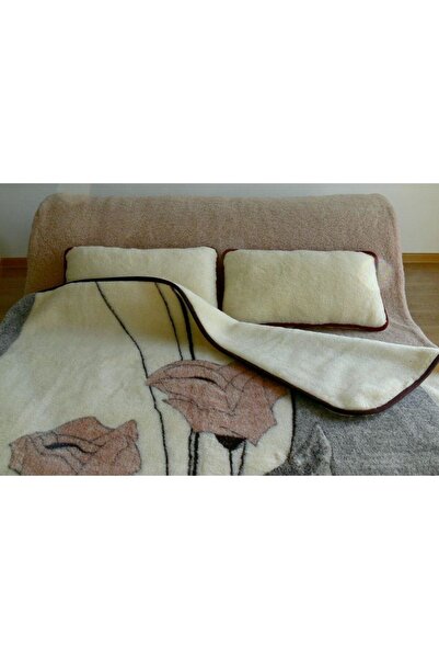 OEM Patura din lana Merinos 100 la suta naturala model lalea eleganta, Multic...