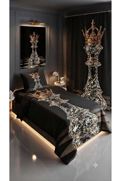 Elmas Dizayn 280*240 Cm. Special Design Single Bedding Room Set with Backgrou...