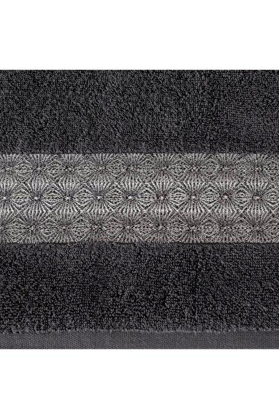 Eurofirany Prosop de baie MALIKA 70x140 cm grafit cu fir metalic bumbac