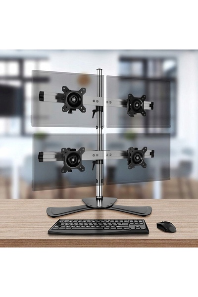 Duronic Suport de birou rotativ pentru 4 monitoare