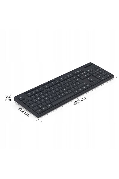 Hama Tastatură wireless WK-200, buton asistent AI, silențioasă, QWERTY