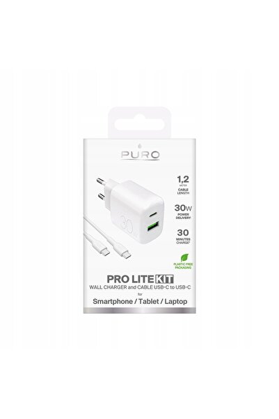 NO BRAND ÎNCĂRCĂTOR PURO CHARGER PROLITE 25W USB-A USB-C DE REȚEA PENTRU TELE...