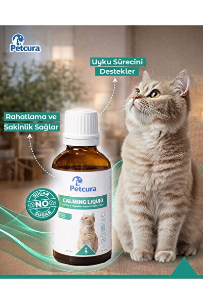 PETCURA Kedi Rahatlama Destek Seti Relax Paste 100 g + Calming Liquid 50 ml 2'li Avantaj Set