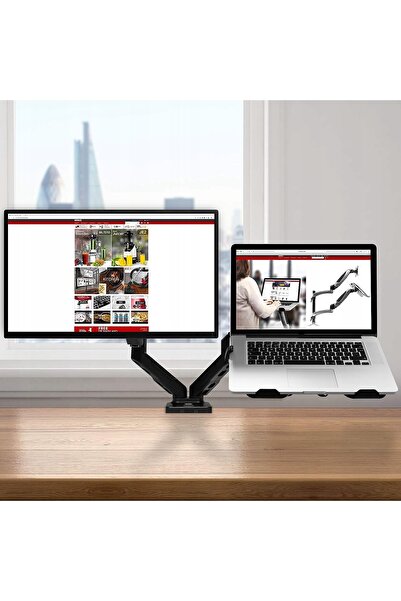 Duronic Suport de birou pentru monitor și laptop, rezistent, 6.5 kg