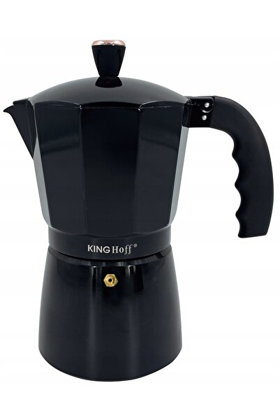 Kinghoff Espressor din oțel inoxidabil, pe gaz și cu inducție, 9 căni, 450 ml