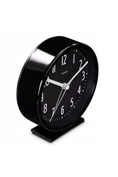 Hama Ceas deșteptător electronic Skye, ceas analogic negru, 11,3 cm
