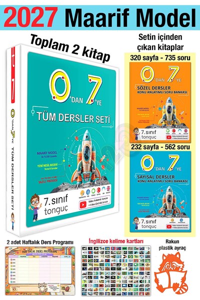 Tonguç Yayınları 7. Sınıf 2027 0'dan 7'ye Konu Anlatımlı Soru Bankası Seti Ma...