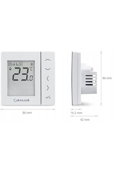 NO BRAND SALUS VS35W regulator de temperatură digital ciclic cu fir Alb kc153