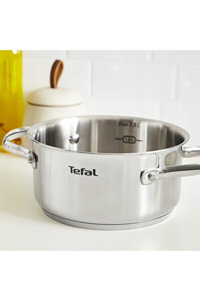 TEFAL Set de oale cu capac Minis 14/16cm, din inox, pentru inducție, 4 piese