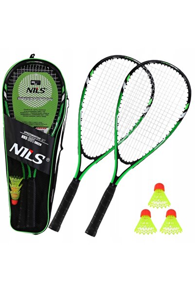 NİLSU Set rachetă + fluturaș pentru jocul de badminton SPEED Crossmintona 6 î...