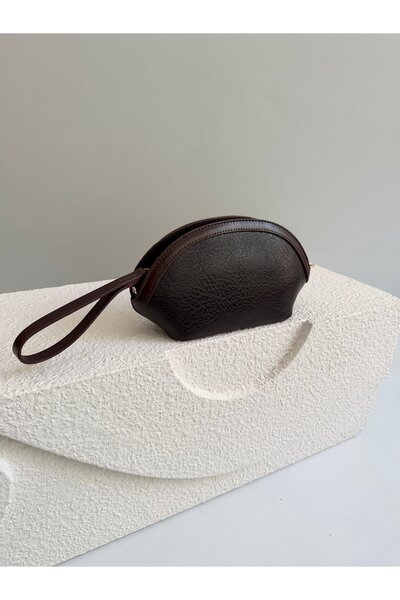 Mia Collection North Model Clutch Bag, Portfolio Bag, Handbag Bitter Brown