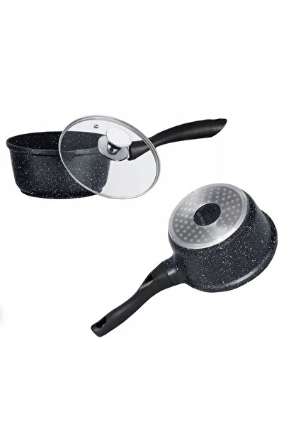 Kinghoff Oală Rondel cu capac, tradițională, 1.3L, cu înveliș de piatră, 16cm...