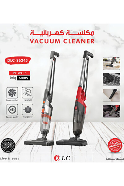 DLC Brand model 36345 upright vacuum cleaner features 600 watt power and vers...