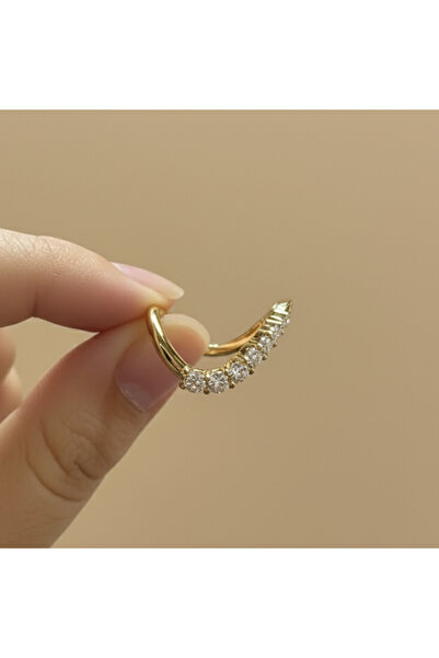 Choice4 6 Golden 925 Sterling Silver Minimalism Fashion Wave Zircon Ring For ...
