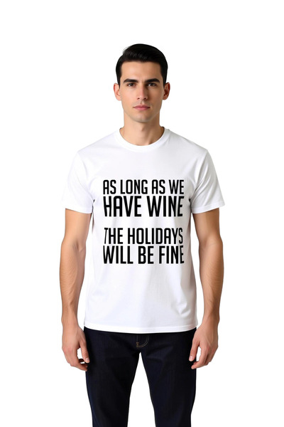 PayBuy Men's Humorous Printed T-Shirt Wine Themed Holiday Message Relaxed Fit...