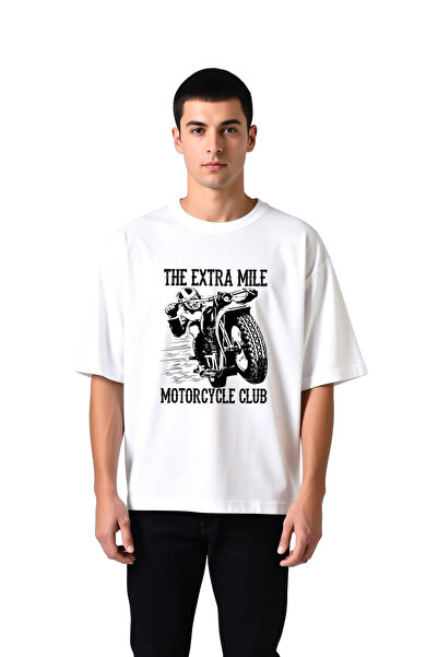 PayBuy Ανδρικό μπλουζάκι Oversize Motorcycle Club με στάμπα, ρετρό γραφικό vi...