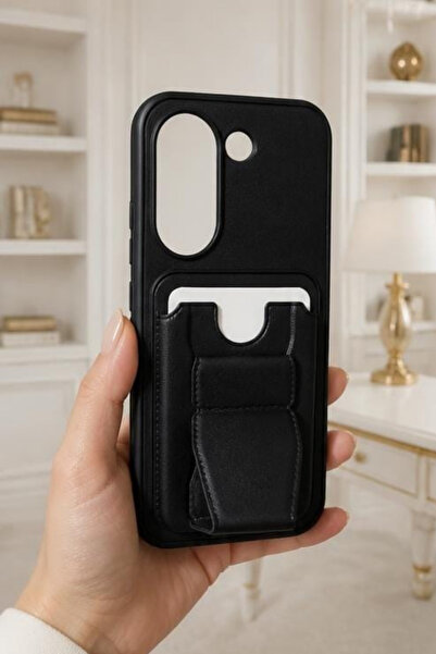 CaseTechnoo Poco X8 Pro Uyumlu 3'ü 1 Arada Kartlıklı Katlanabilir Standlı Ark...