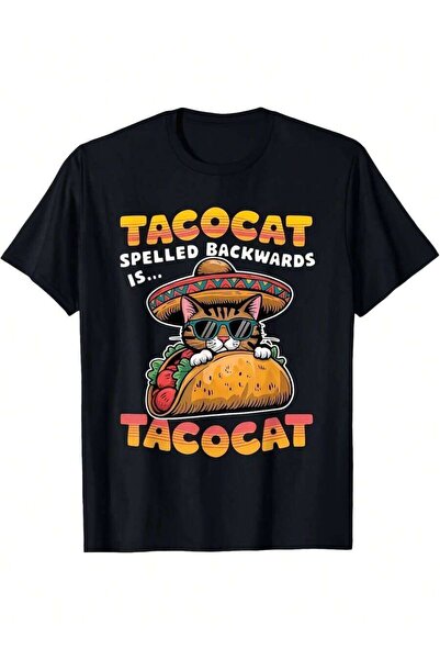 NOURAM 1pc Men'S Humorous Spelled Backwards Graphic Tee - Cinco De Mayo Celeb...