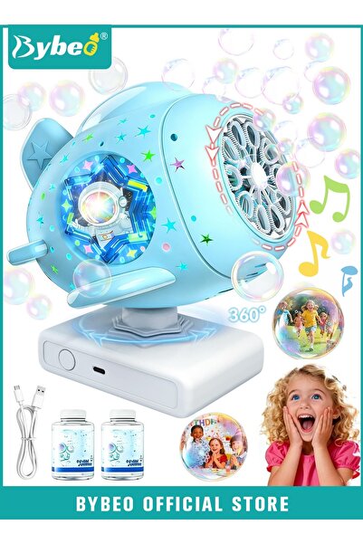 BYBEO Kids' Bubble Machine, Spaceship Bubble Blower, Portable Bubble Maker wi...