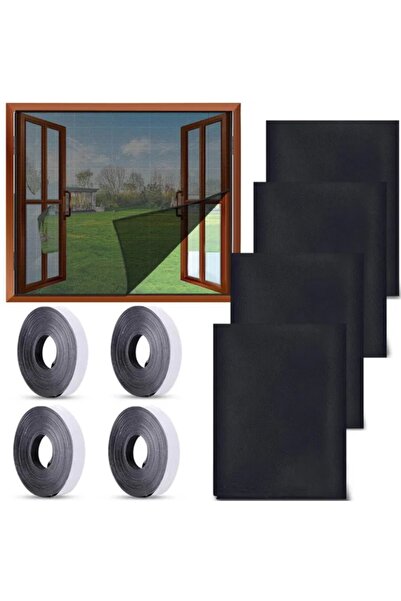 Generic Brand Set 4 plase anti-țânțari geam ajustabile 130x150 cm, autoadeziv...
