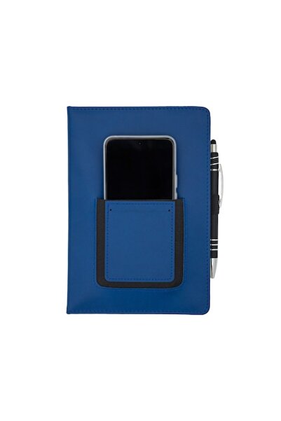 Eibach Blocnotes EIBAR albastru cu buzunar pentru telefon format A5 cu copert...