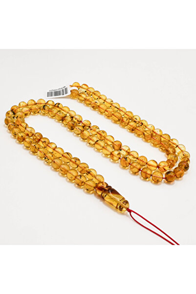 Generic Brand Natural Baltic Amber Hashari Rosary – 99 Beads 8.5mm Round Pray...