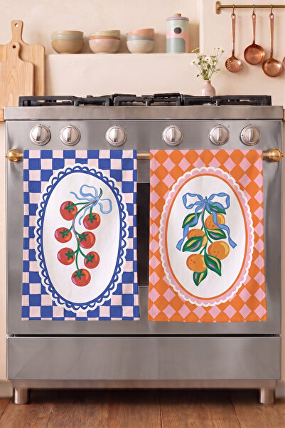 ecemre beach towel Patterned (Printed) Kitchen Towels (Set of 2) |   30×50 cm