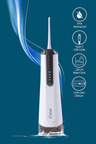 Kiwi Ktb-6051 Portatif Taşınılabilir Şarjlı Ağız Bakım ve Plak Giderici Ağız Duşu