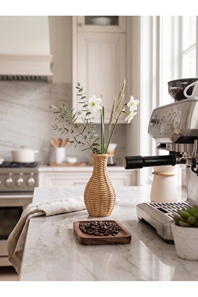 Kitchen Life Decorative Rattan-Look Multi-Purpose Modern Vase 16.5 cm