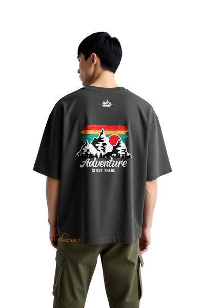 PayBuy Adventure Spirit Mountain Theme Printed Men's Oversize T-Shirt