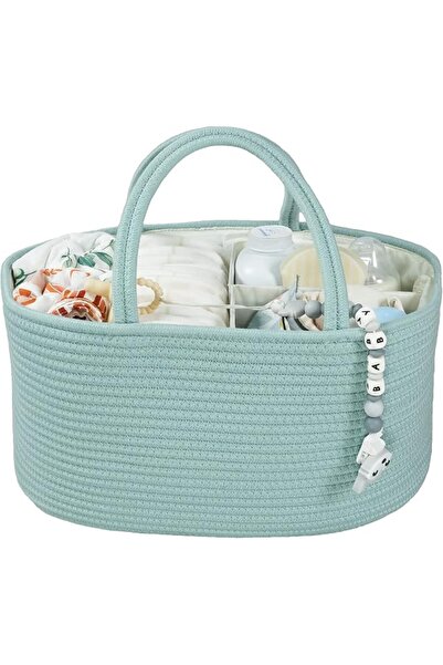 XUANGUO Baby Diaper Caddy Organizer Cotton Rope Nursery Storage Bin Basket Po...