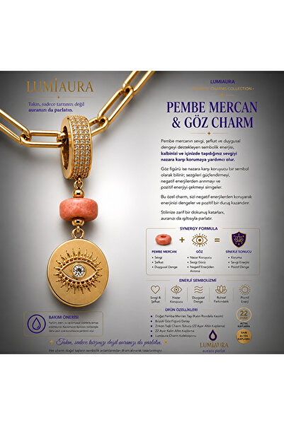 LUMİAAURA SYNERGY CHARMLARI - ALTIN KAPLAMA-KLİPSLİ