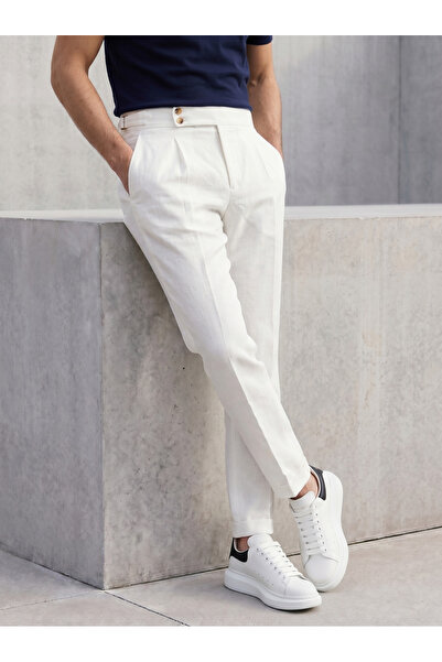 BASEL.CO Savior of Summer Stylish Linen Old Money Trousers