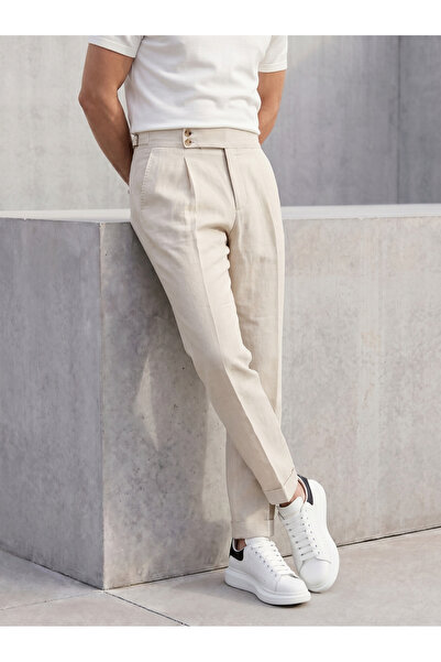 BASEL.CO Savior of Summer Stylish Linen Old Money Trousers